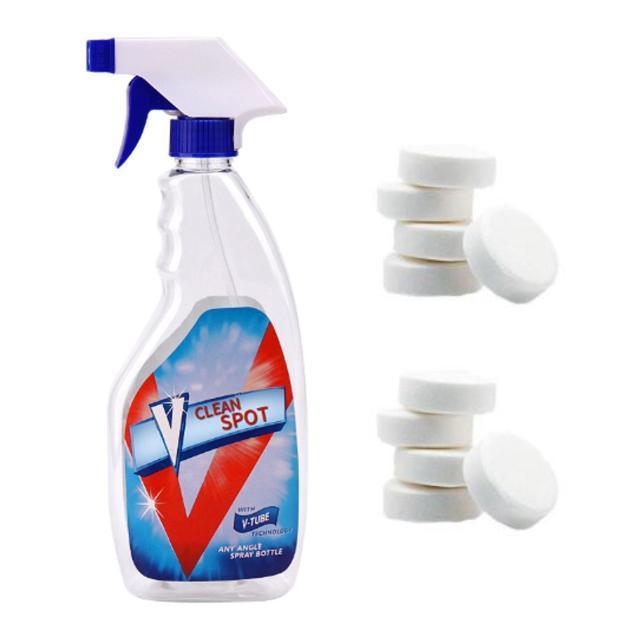 Gadgets d'Eve cuisine 1 flacon pulvérisateur + 20 comprimés VCLEAN™ : Nettoyeur Pulvérisateur Multifonctionnel